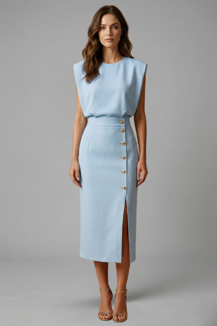 Elena Moretti | Elegant Midi Dress For Women