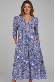 Vivienne Sinclair | Floral Midi Dress For Women