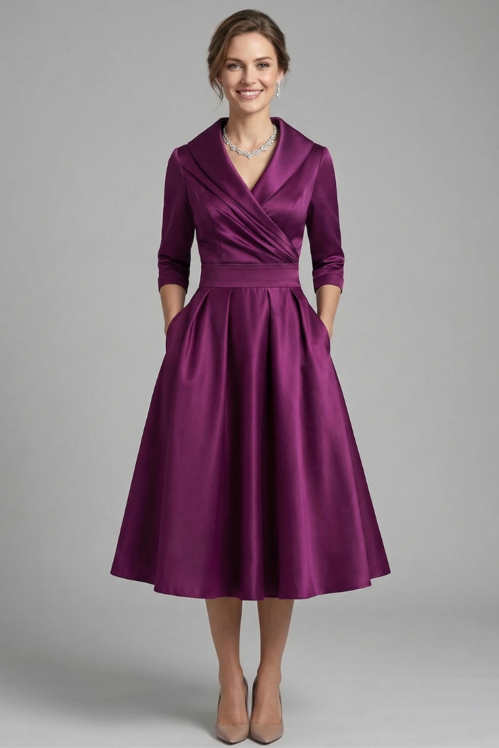 Victoria Ashford | Elegant Midi Dress For Women