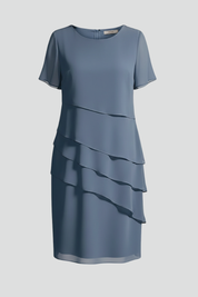 Arabella Monroe | Layered Chiffon Midi Dress For Women