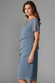 Arabella Monroe | Layered Chiffon Midi Dress For Women