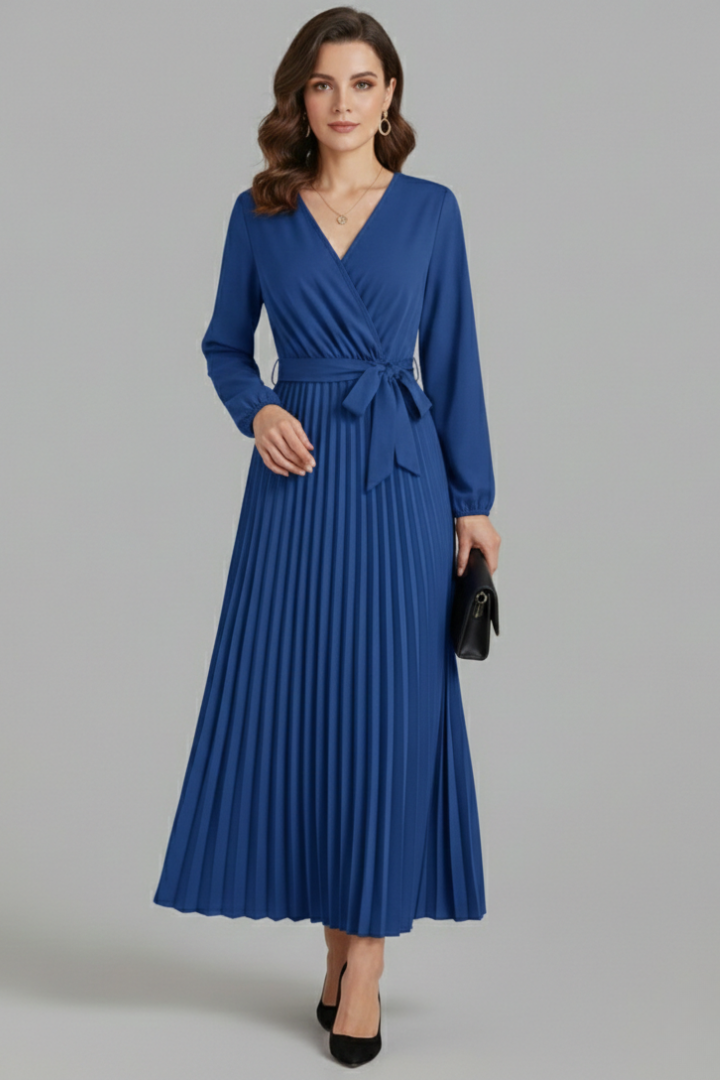 Isabella Laurent | Pleated Maxi Dress For Women