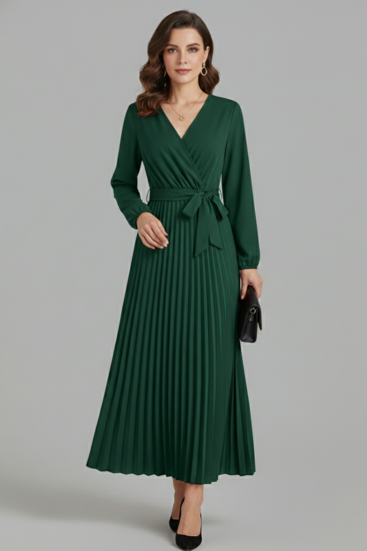 Isabella Laurent | Pleated Maxi Dress For Women