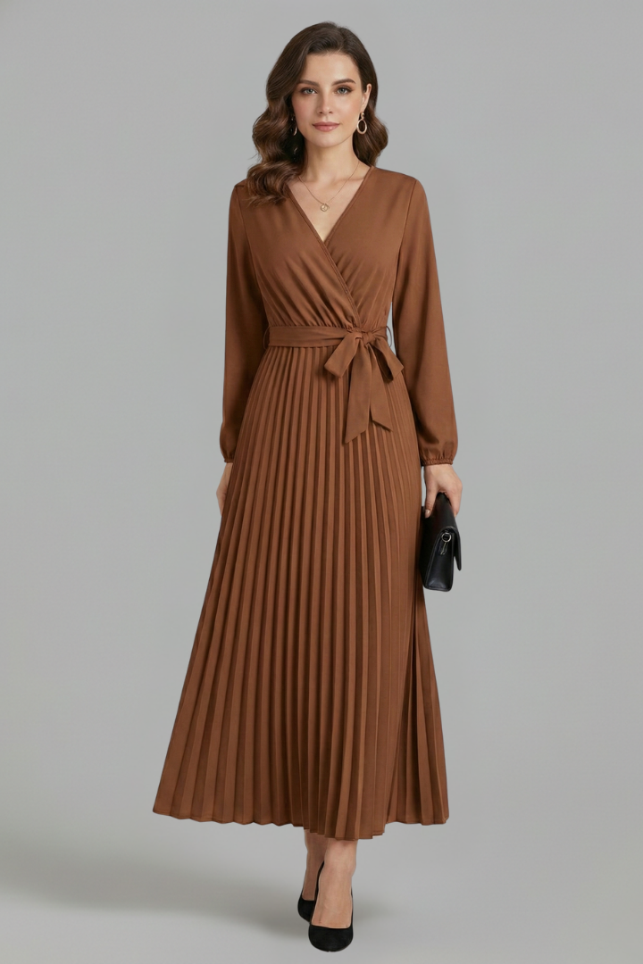Isabella Laurent | Pleated Maxi Dress For Women