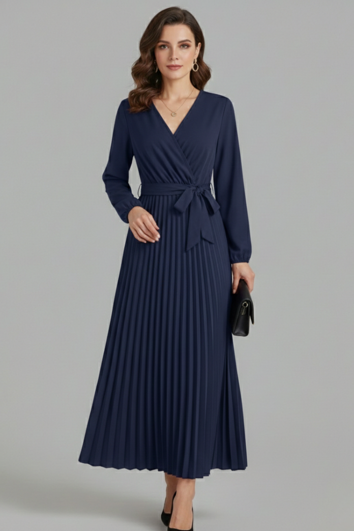 Isabella Laurent | Pleated Maxi Dress For Women