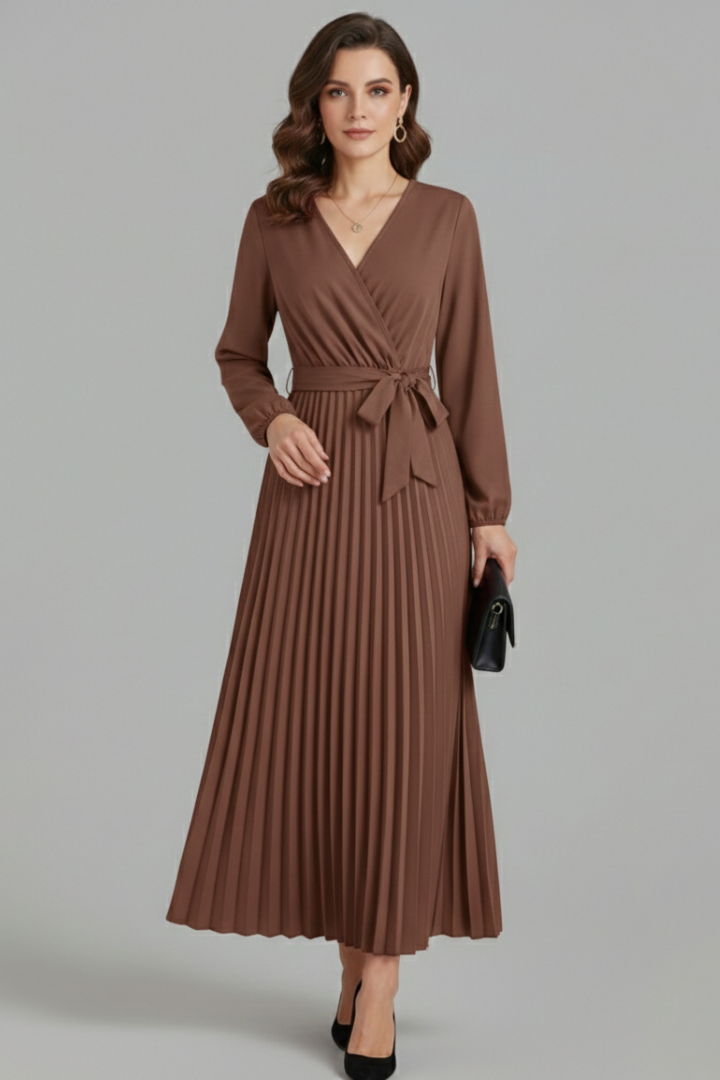 Isabella Laurent | Pleated Maxi Dress For Women