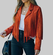 Scarlett Monroe | Fringe Suede Statement Jacket