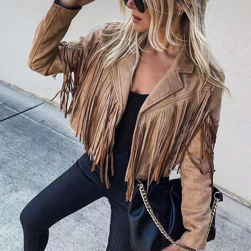 Scarlett Monroe | Fringe Suede Statement Jacket