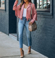 Scarlett Monroe | Fringe Suede Statement Jacket
