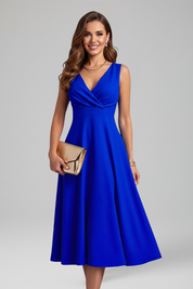 Sophia Laurent | Red Midi Dress For Women