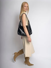 Valerie Noir | Vintage Soft Leather Hobo Bag