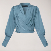 Marisol Hightower | V-Neck Puff Sleeve Blouse For Women