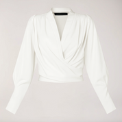 Marisol Hightower | V-Neck Puff Sleeve Blouse For Women