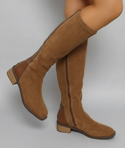 Wendy Sutherland | Brown Suede Knee-High Boots For Women