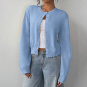 Elara Soft Knit Button Cardigan