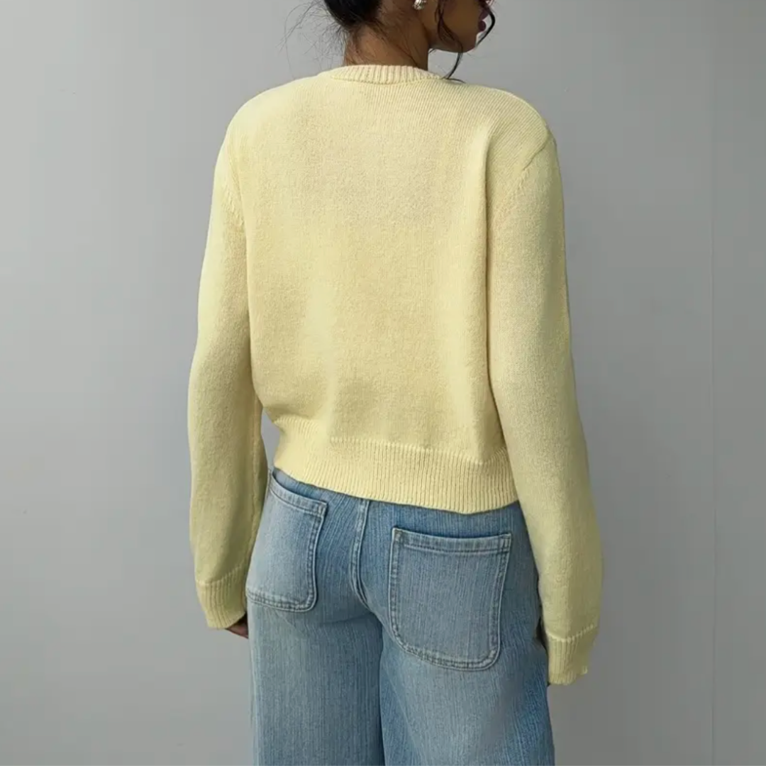 Elara Soft Knit Button Cardigan