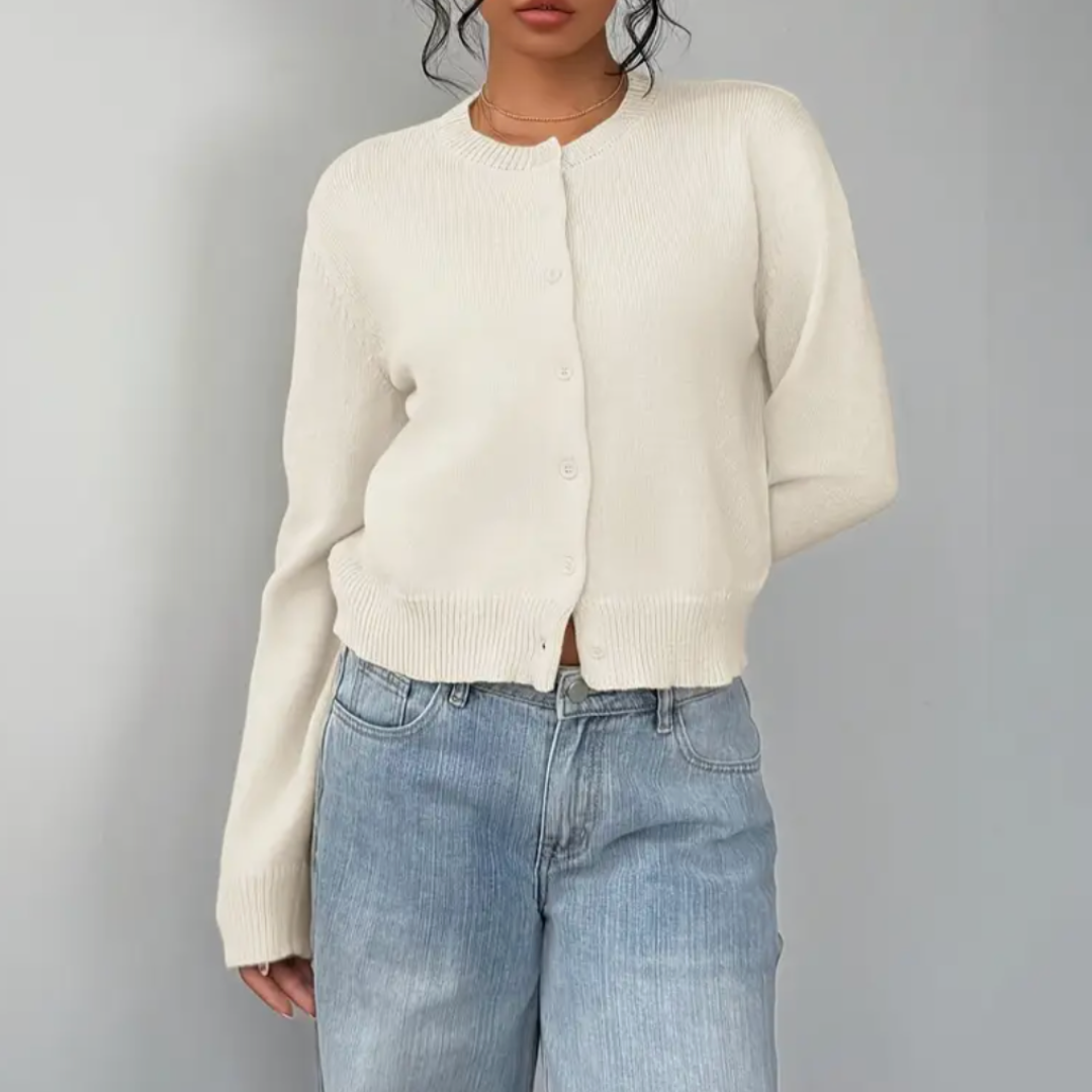 Elara Soft Knit Button Cardigan