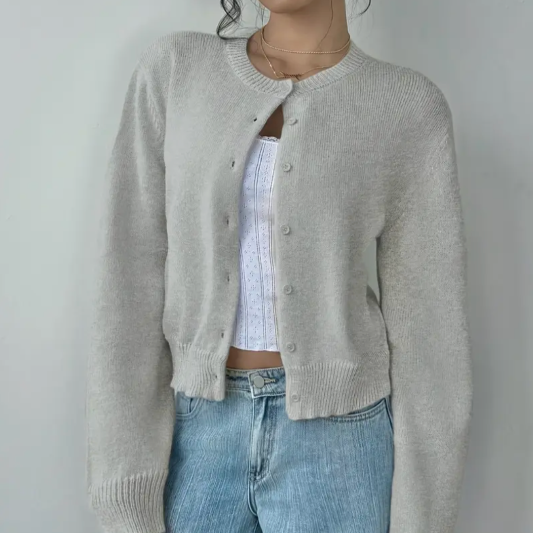 Elara Soft Knit Button Cardigan