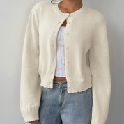 Elara Soft Knit Button Cardigan