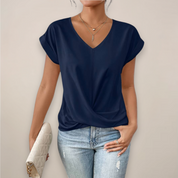 Mariana Ellington | Draped V-Neck Top For Women