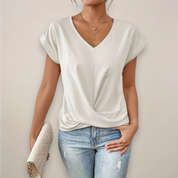 Mariana Ellington | Draped V-Neck Top For Women