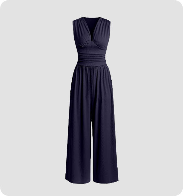 Erica Langston | Elegant V-Neck Jumpsuit For Women