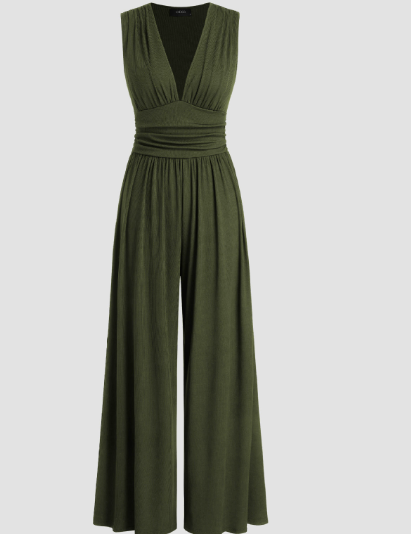 Erica Langston | Elegant V-Neck Jumpsuit For Women