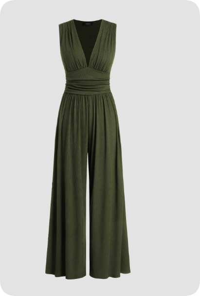 Erica Langston | Elegant V-Neck Jumpsuit For Women