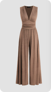 Erica Langston | Elegant V-Neck Jumpsuit For Women