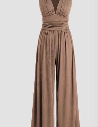 Erica Langston | Elegant V-Neck Jumpsuit For Women