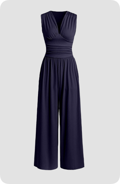Erica Langston | Elegant V-Neck Jumpsuit For Women