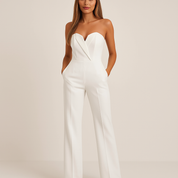 Deborah Farley | Elegant Strapless Jumpsuit For Women