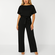 Laura Hightower | Belted Wide Leg Jumpsuit For Women