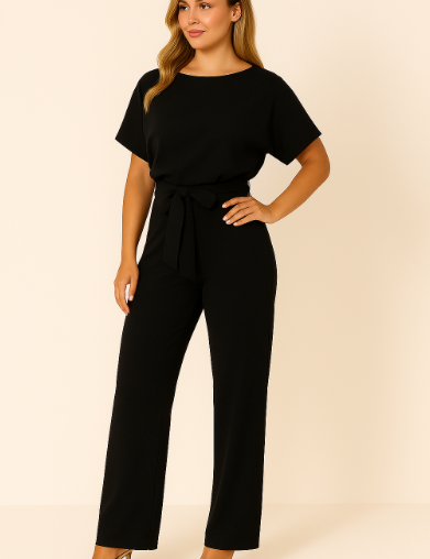 Womens-Tie-Ribbon-Jumpsuit-Short-Sleeved-One-Piece-4.png