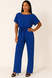 Laura Hightower | Belted Wide Leg Jumpsuit For Women