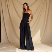 Kara Whitlock | Strapless Wide Leg Jumpsuit For Women