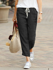 Isabelle Moreau | Linen Drawstring Trousers For Women