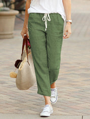 Isabelle Moreau | Linen Drawstring Trousers For Women