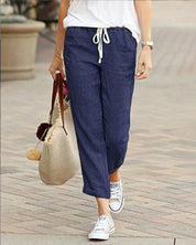 Isabelle Moreau | Linen Drawstring Trousers For Women