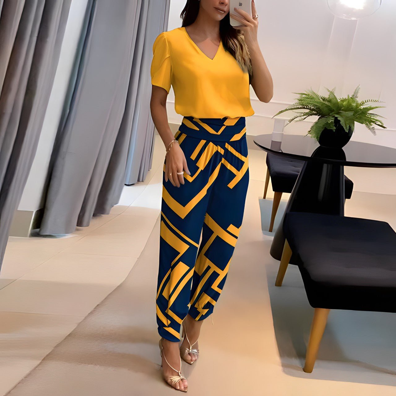 Megan Henson | Geometric Two-Piece Set For Women