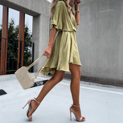 Camille Monroe | Elegant Wrap Mini Dress For Women
