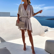 Camille Monroe | Elegant Wrap Mini Dress For Women