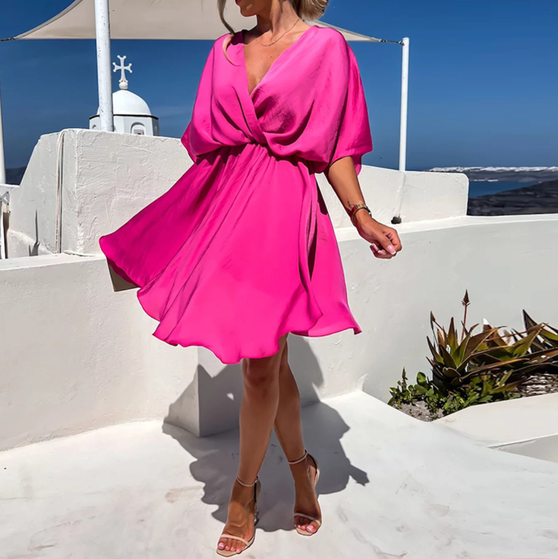 Camille Monroe | Elegant Wrap Mini Dress For Women