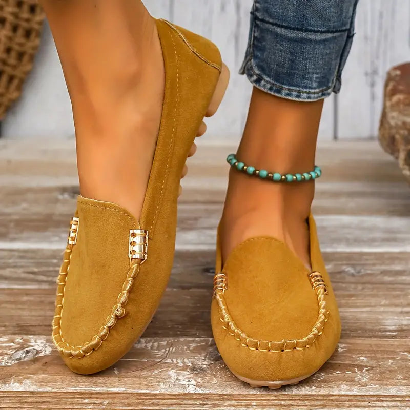 Danielle Beasley | Suede Slip-On Loafers For Women