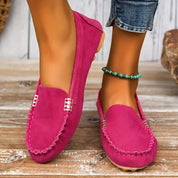 Danielle Beasley | Suede Slip-On Loafers For Women