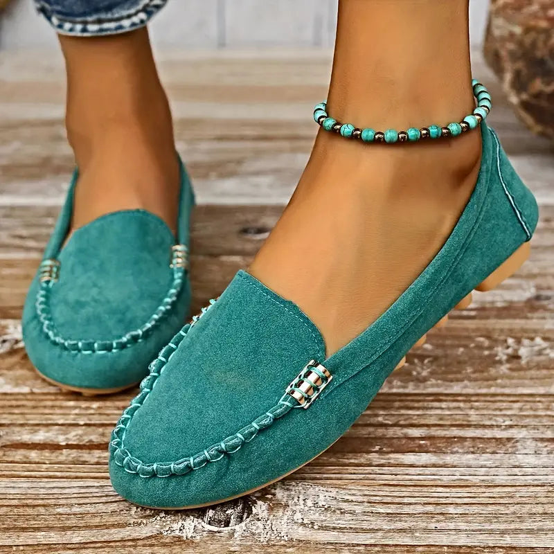 Danielle Beasley | Suede Slip-On Loafers For Women