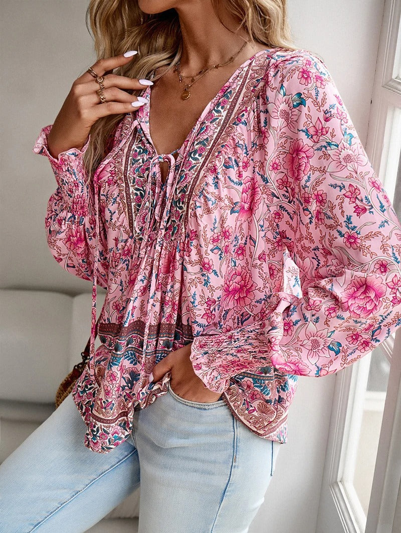 Monique Payne | Boho Floral Blouse For Women