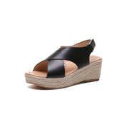 Danielle Lindsey | Wedge Sandals With Cross Straps For Women