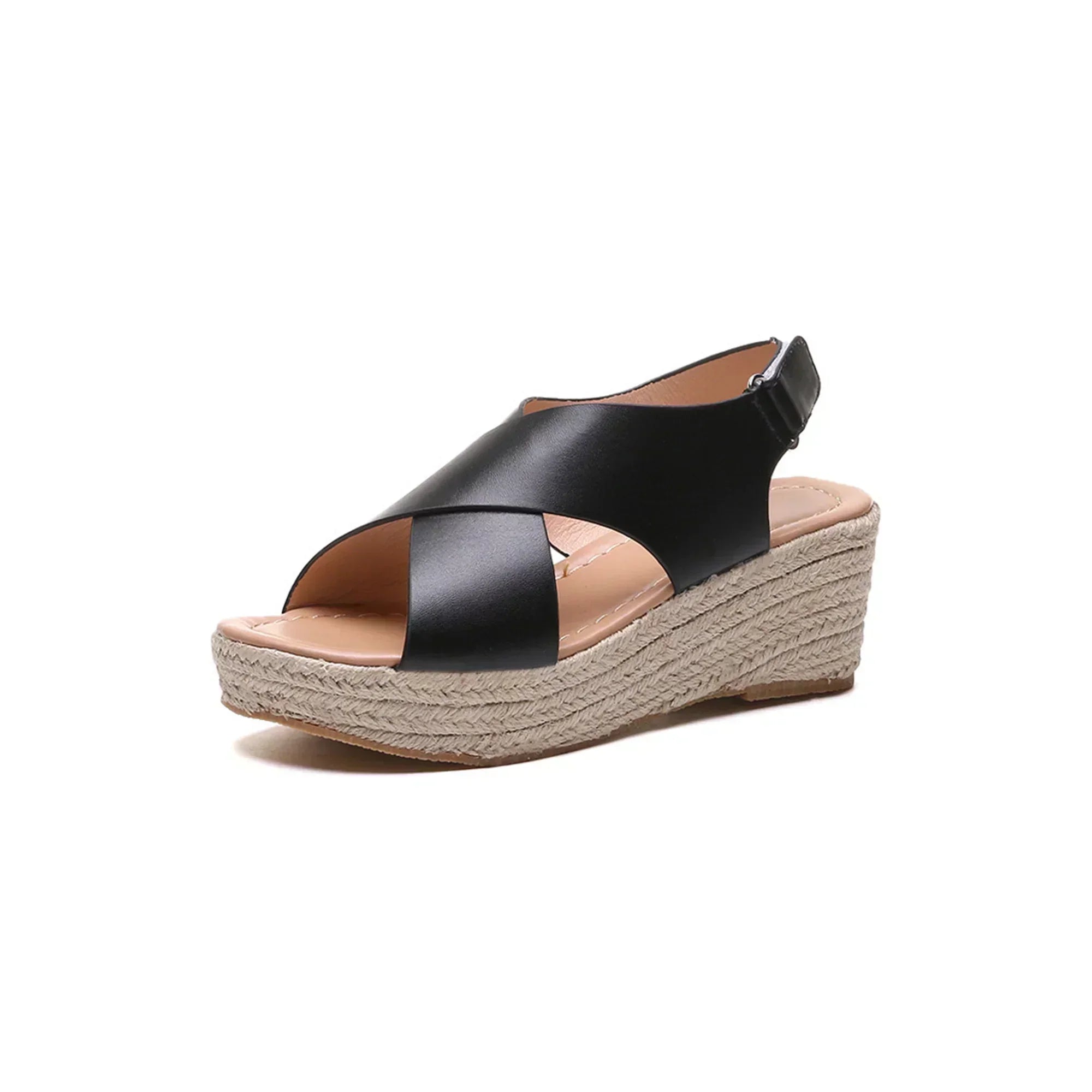 Danielle Lindsey | Wedge Sandals With Cross Straps For Women