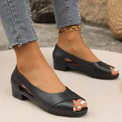 Camille Dubois | Elegant Peep Toe Flats For Women